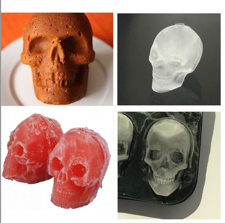 Skull Shaped Ice Cube Tray Mould