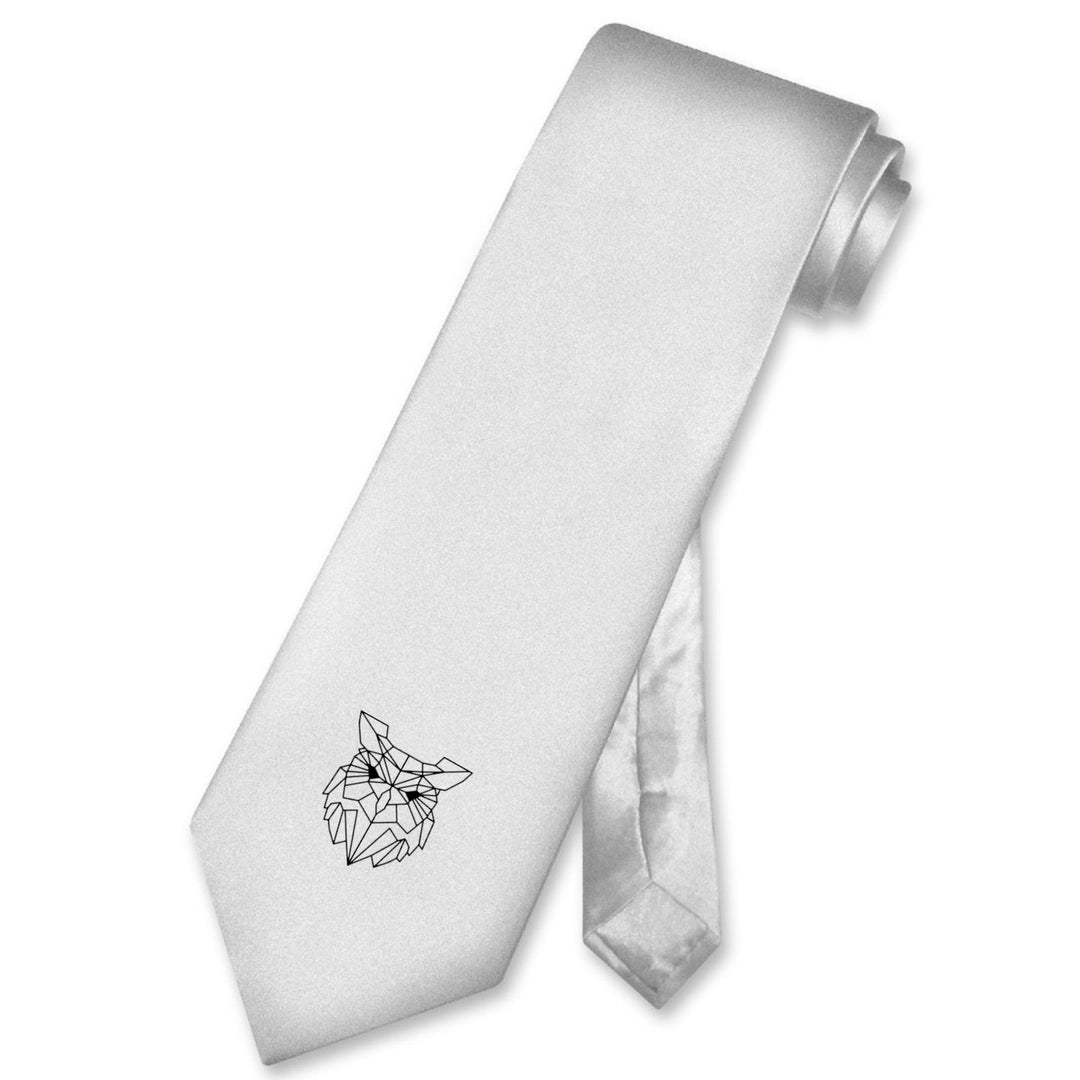 Abstract Owl Silk Tie