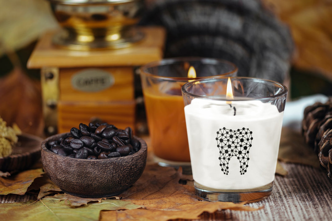 Abstract Tooth Design Scented Candle