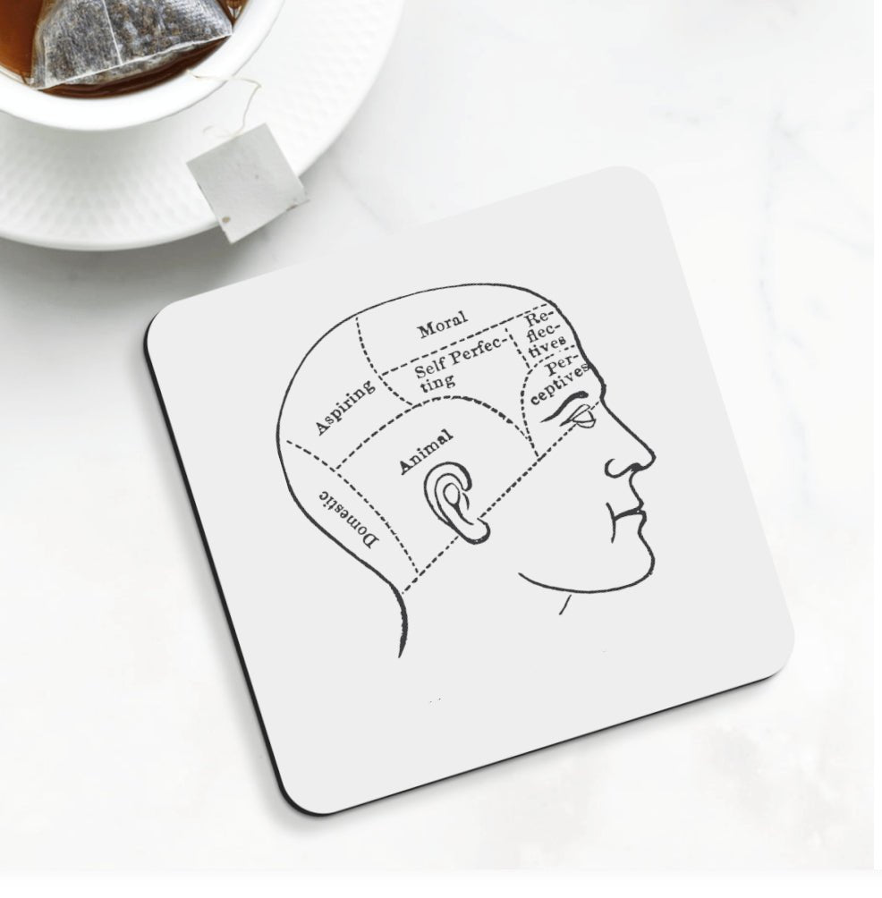 Vintage Brain Emotion Coasters - Set 4