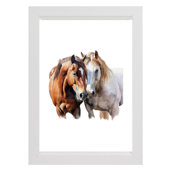 Watercolour Horse Breeds Framed Print