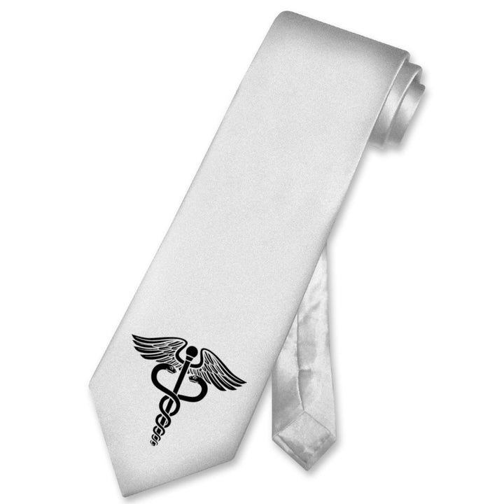 Caduceus Medical Symbol Silk Tie