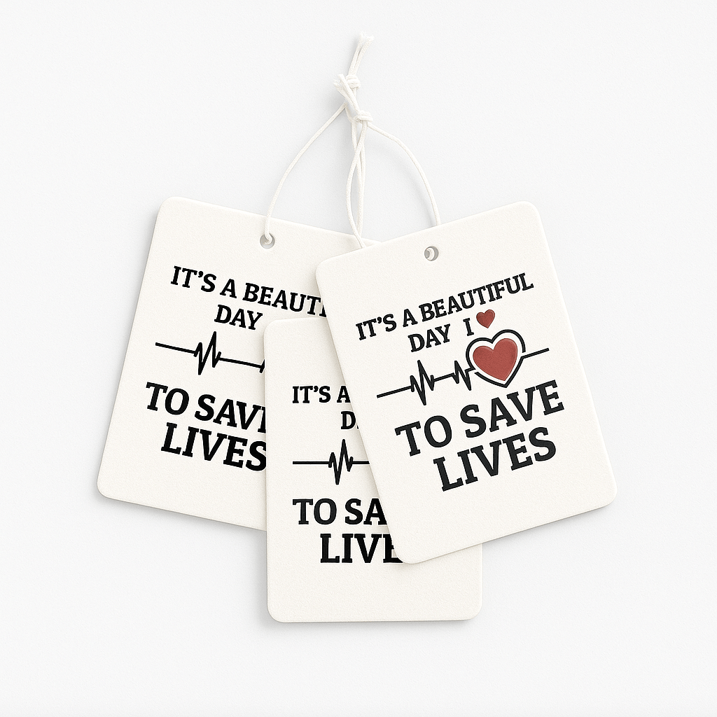 Greys Anatomy Beautiful Day To Save Lives  Air Freshener  - Pk 3