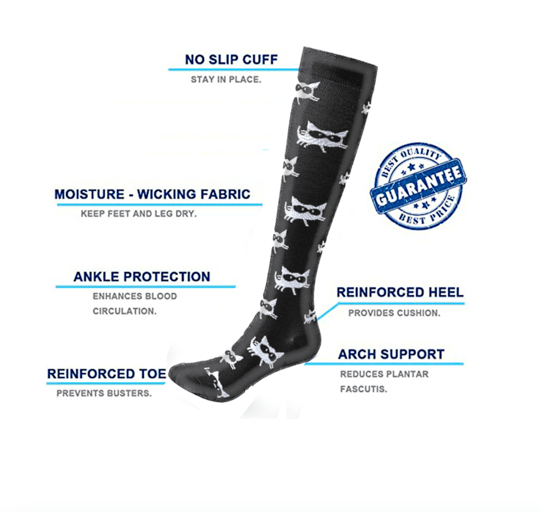 Cool Cats Lightweight Compression Socks