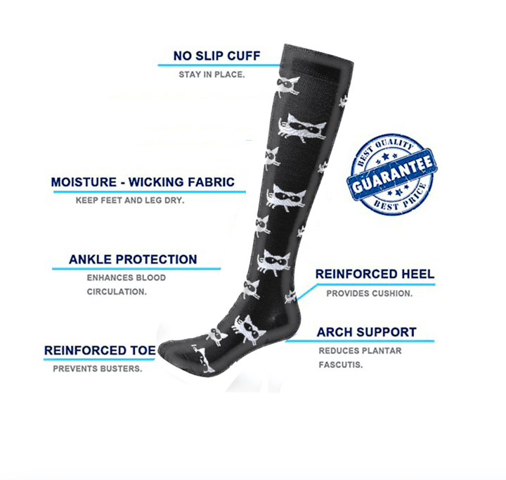 Cool Cats Lightweight Compression Socks