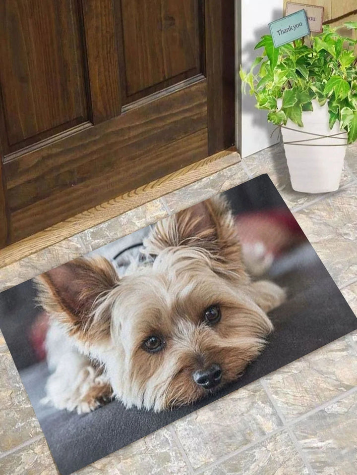 Adorable cute dog indoor mat, designed for pet owners and social care professionals, providing comfort and style for furry friends at home.