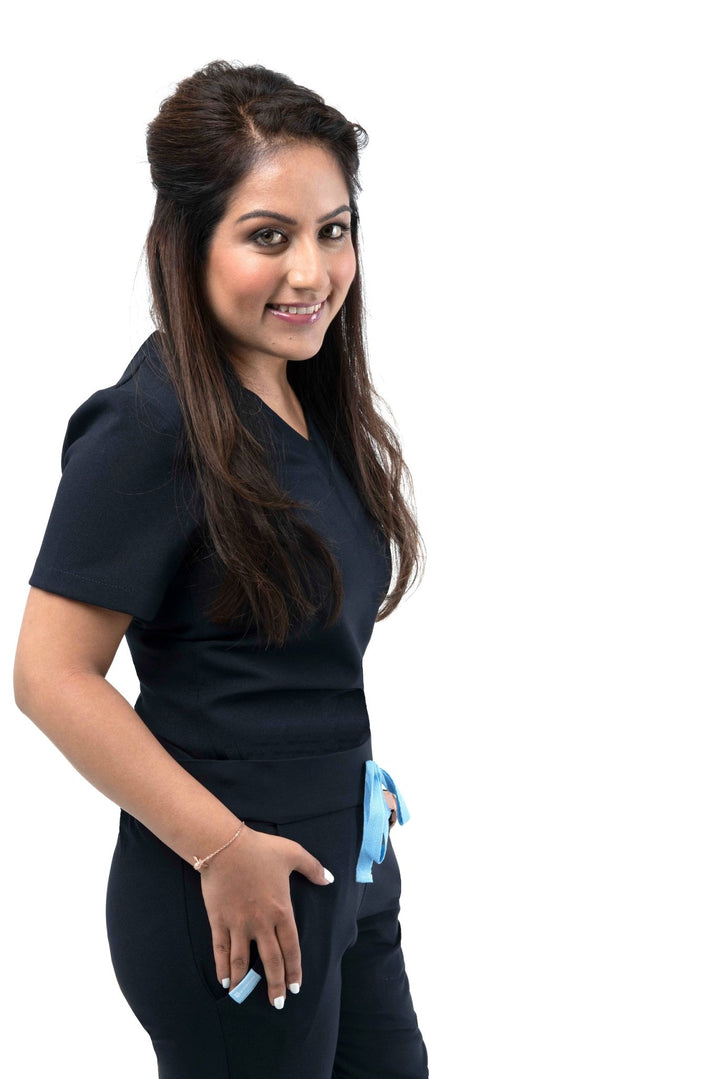 Matilda 4 Pocket Scrub Top Midnight Navy