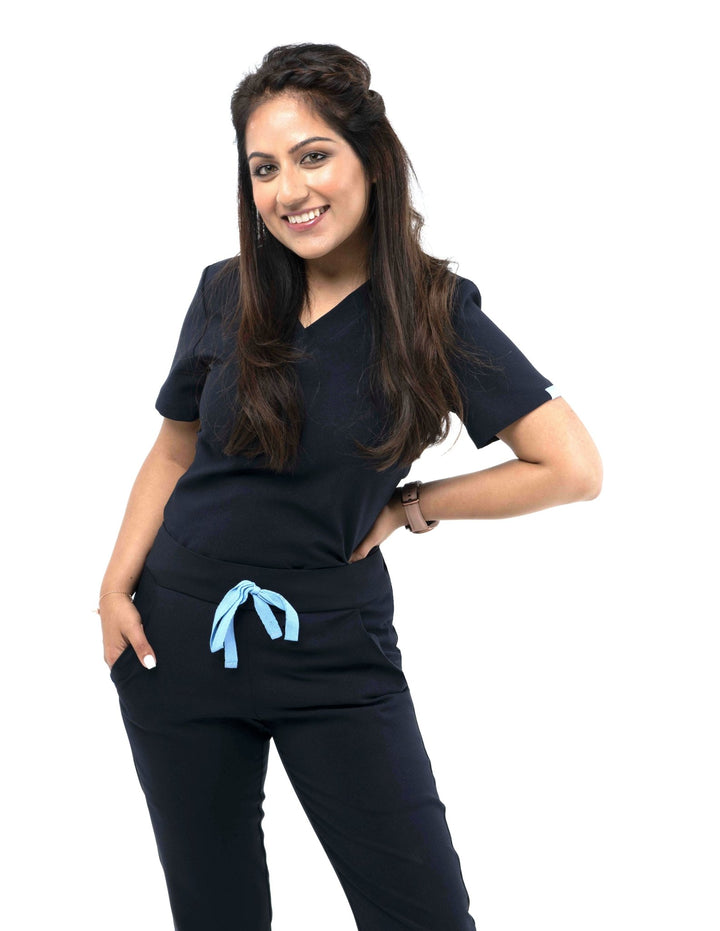 Matilda 4 Pocket Scrub Top Midnight Navy