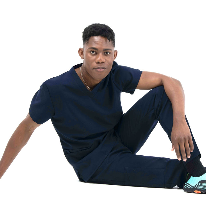 Martin Straight Leg Scrub Trousers Midnight Navy