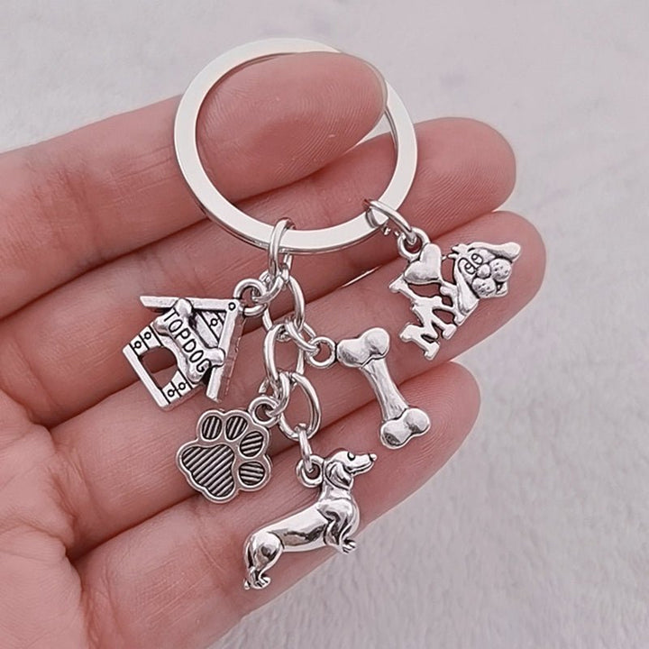 Dachshund Top Dog Veterinary Keyring