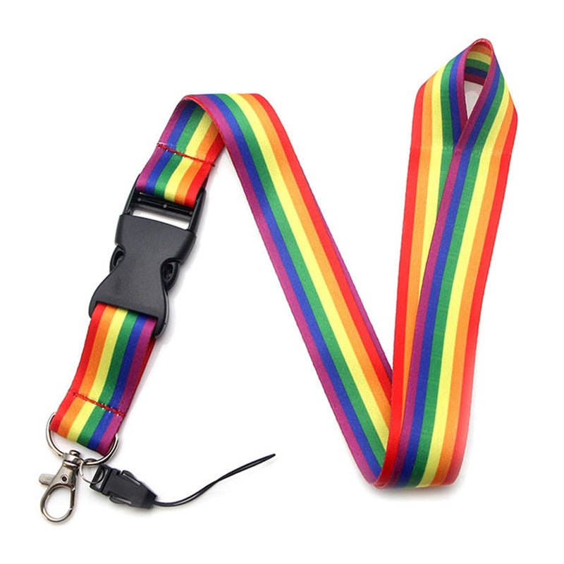 Rainbow Pride Lanyard & Detachable ID Card Holder