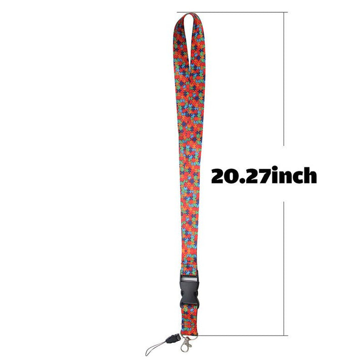 Autism Neuro Diverse Awareness tiny jigsaw Lanyard