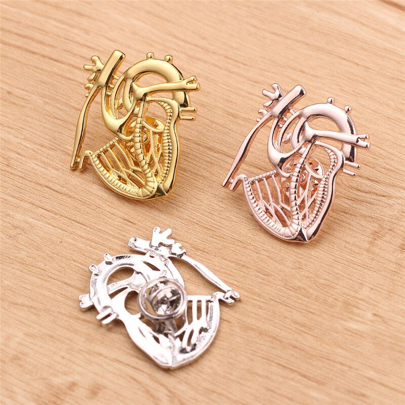 Heart Circulation Lapel Pin Brooch