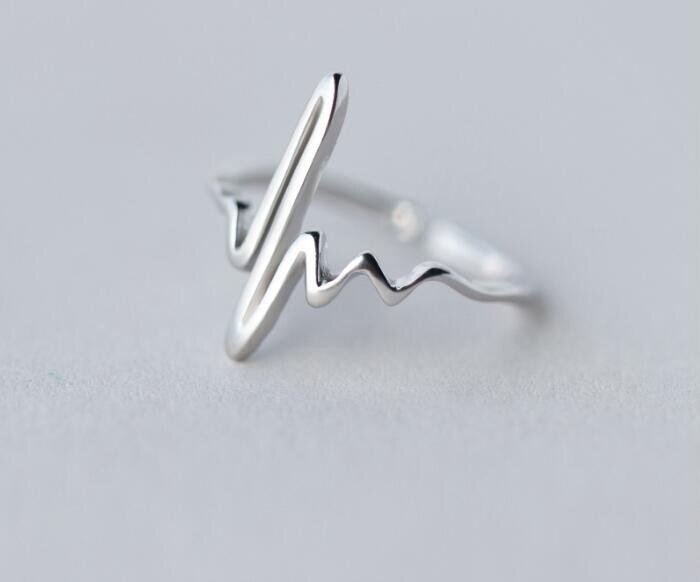 Heartbeat Ring Silver