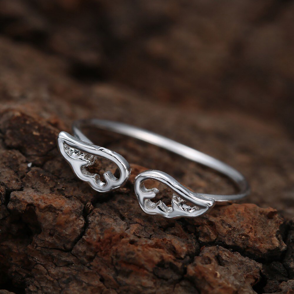 Angel Wings Silver Ring