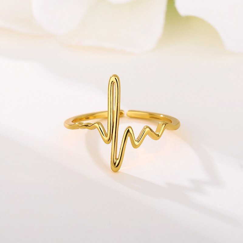 Heartbeat Ring Gold