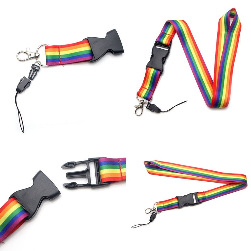 Rainbow Pride Lanyard & Detachable ID Card Holder