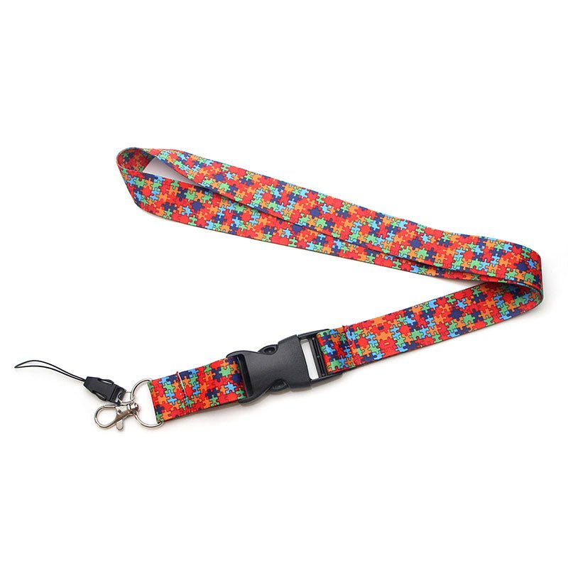 Autism Neuro Diverse Awareness tiny jigsaw Lanyard