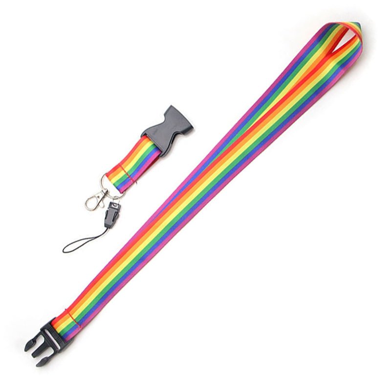 Rainbow Pride Lanyard & Detachable ID Card Holder