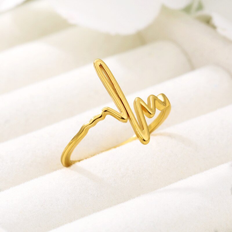 Heartbeat Ring Gold