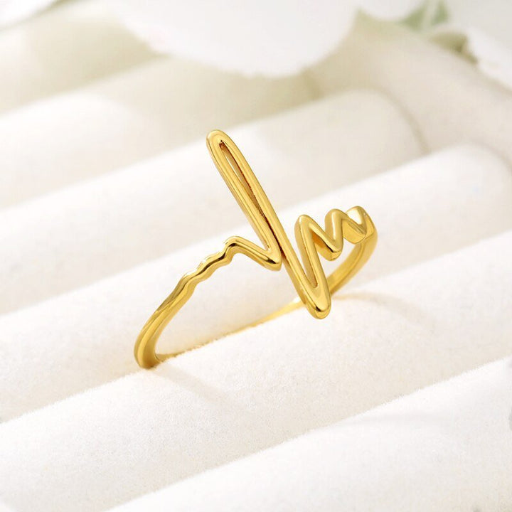 Heartbeat Ring Gold