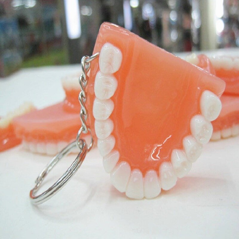 Dentures False Teeth Dentist Keyring