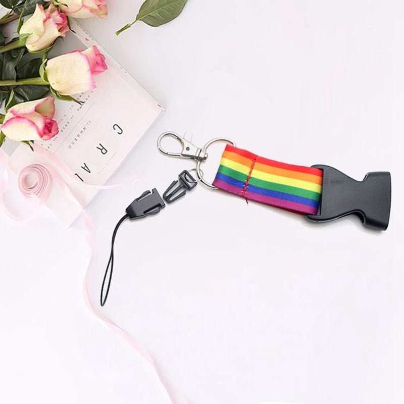 Rainbow Pride Lanyard & Detachable ID Card Holder