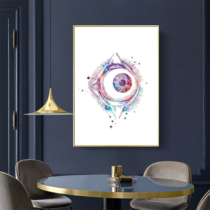 Human Eye 100% Cotton Canvas Watercolour Print