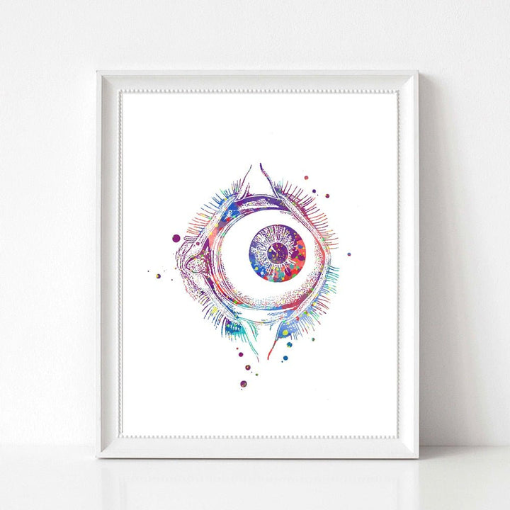 Human Eye 100% Cotton Canvas Watercolour Print