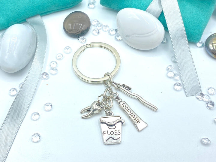 Dentistry Multi Equipment Four Charms Keyring