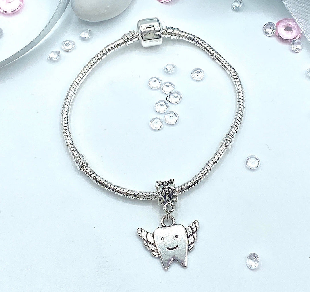 Winged Tooth Fairy Bracelet -Silver