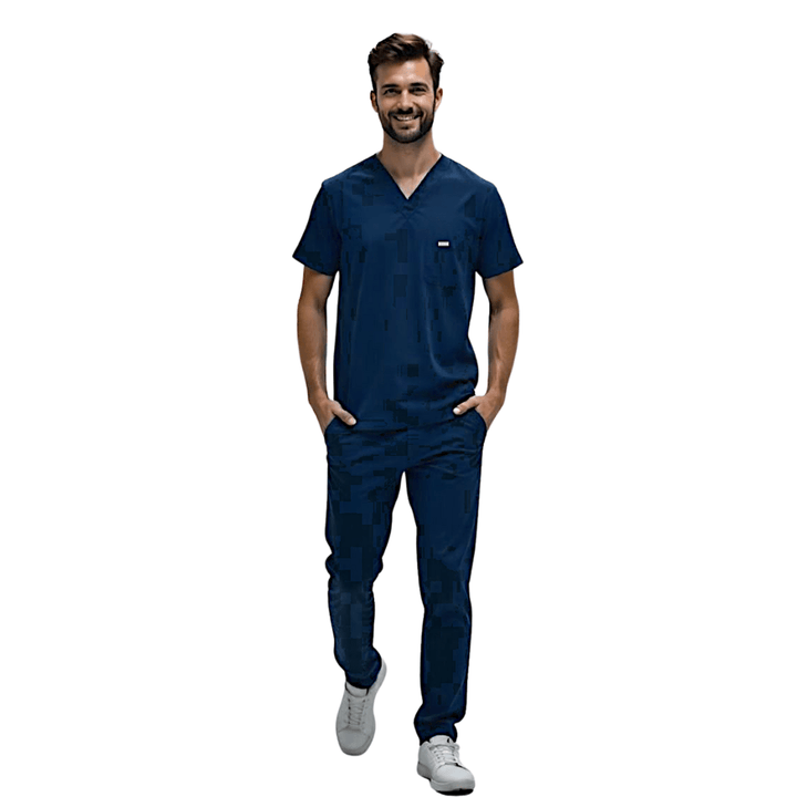 Martin Straight Leg Scrub Trousers Midnight Navy