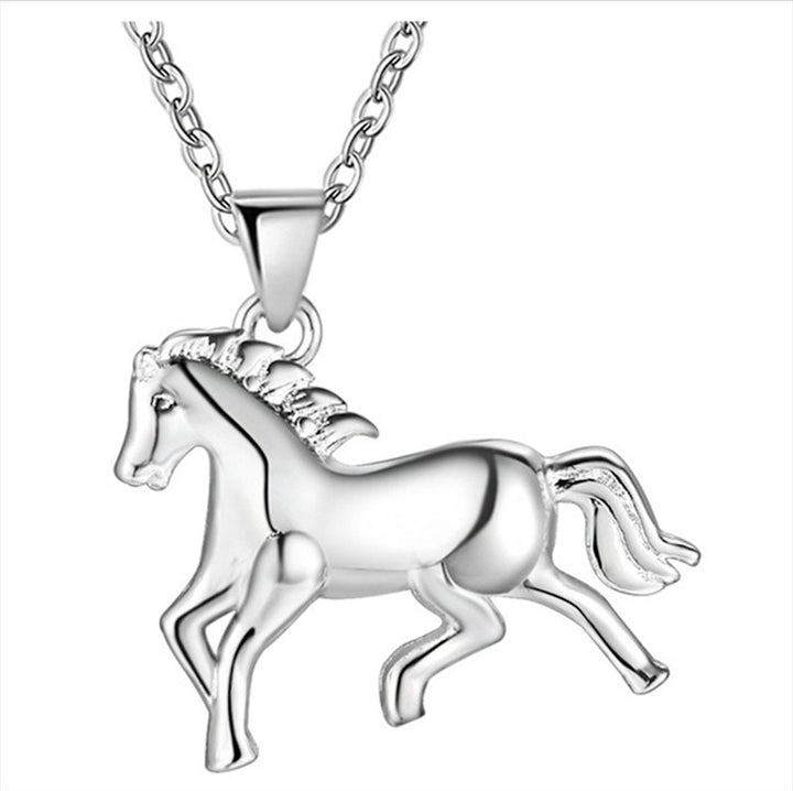 925 Sterling Silver Palomino Horse Pendant