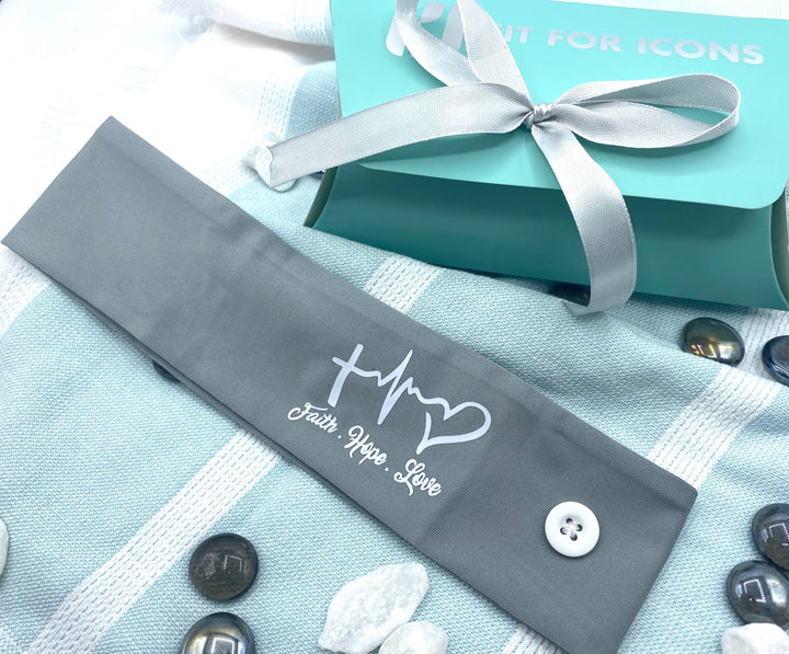 Faith Hope Love Heartbeat Logo Headband