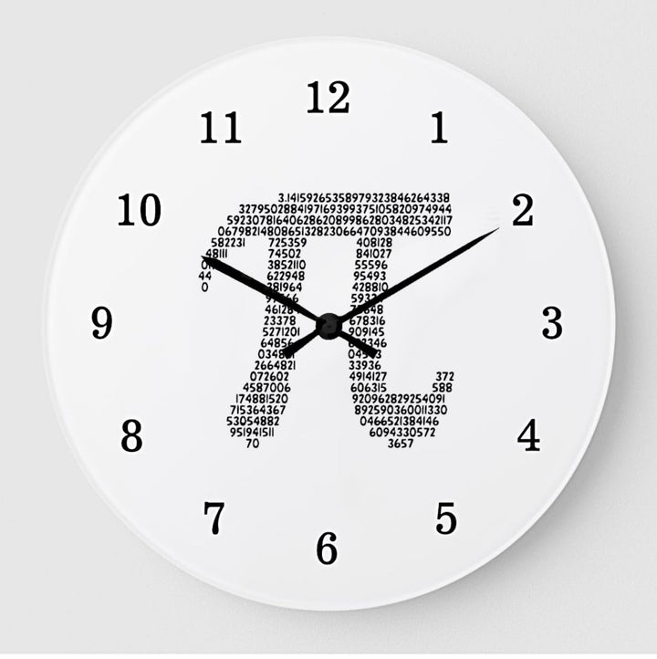 Teacher Maths Pi Symbol Wall Clock - A stylish timepiece for educators, designed with the iconic Pi symbol, perfect for math classrooms and a great addition to any teacher's décor.