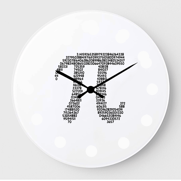 Teacher Maths Pi Symbol Wall Clock