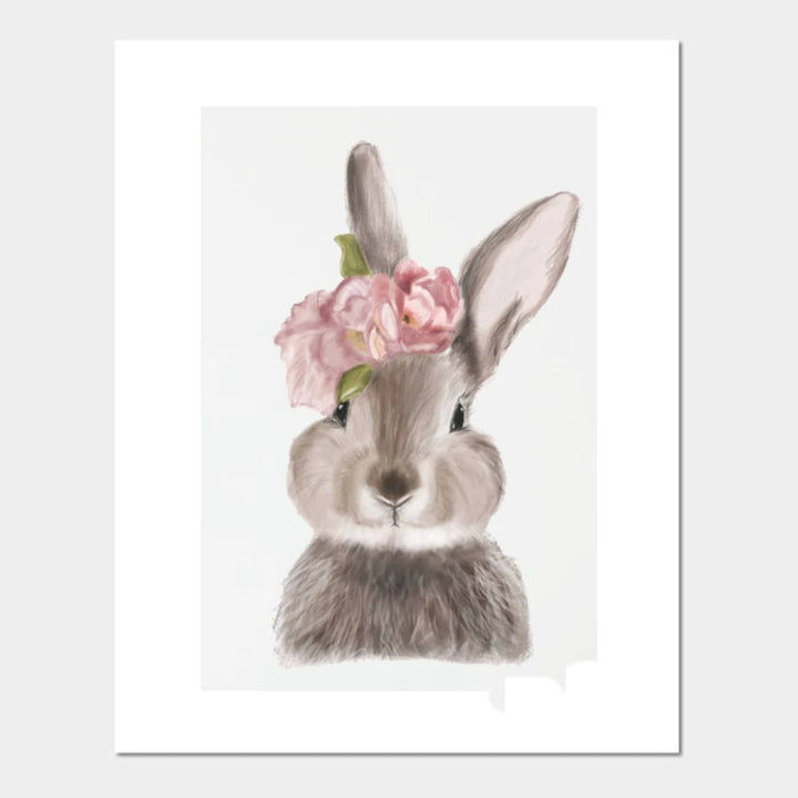 Rabbit 100% Cotton Canvas Watercolour Print