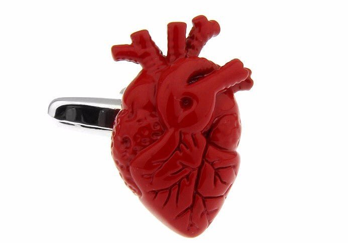 Anatomical Red Heart Cufflinks