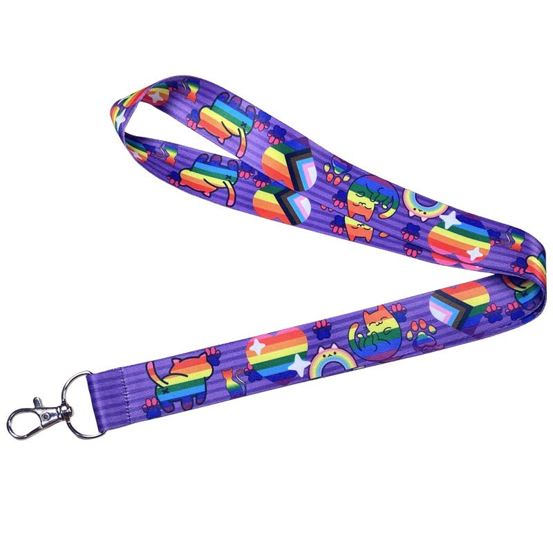 Rainbow Cat Pride Lanyard