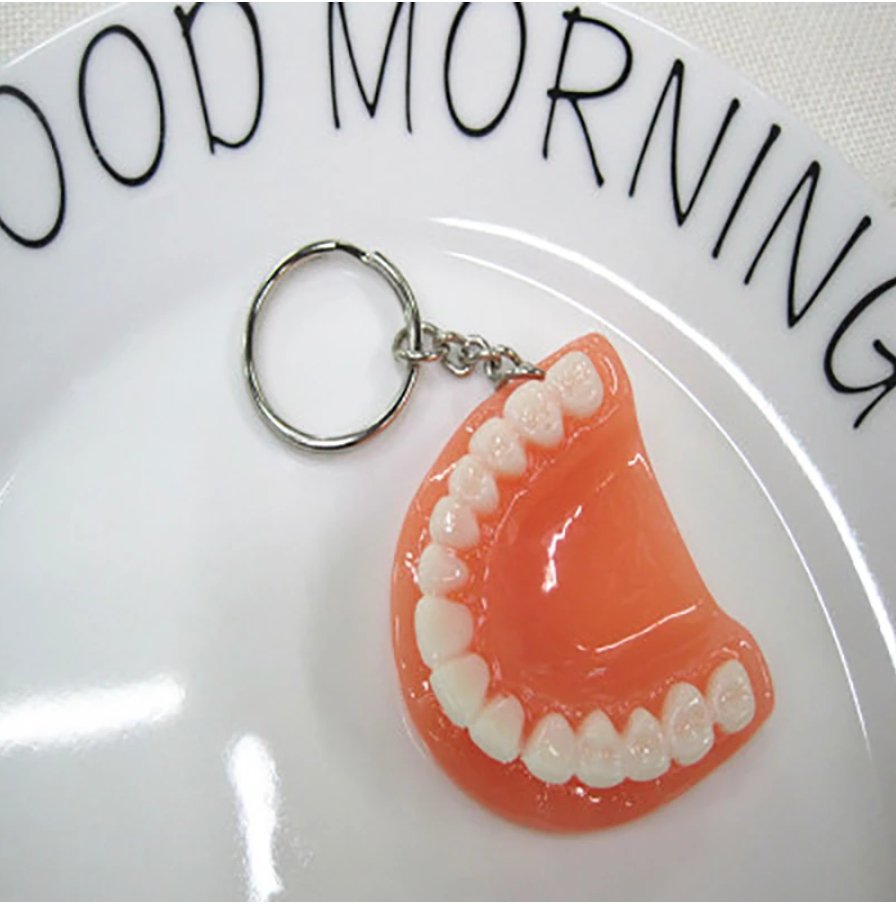 Dentures False Teeth Dentist Keyring