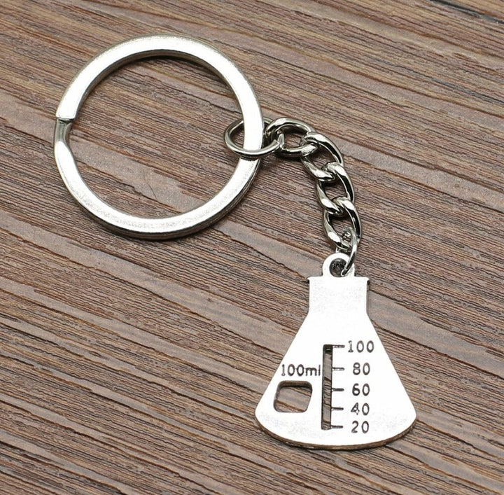 Conical Science Flask Keyring, featuring a playful miniature flask design that’s perfect for science enthusiasts, students, and educators.