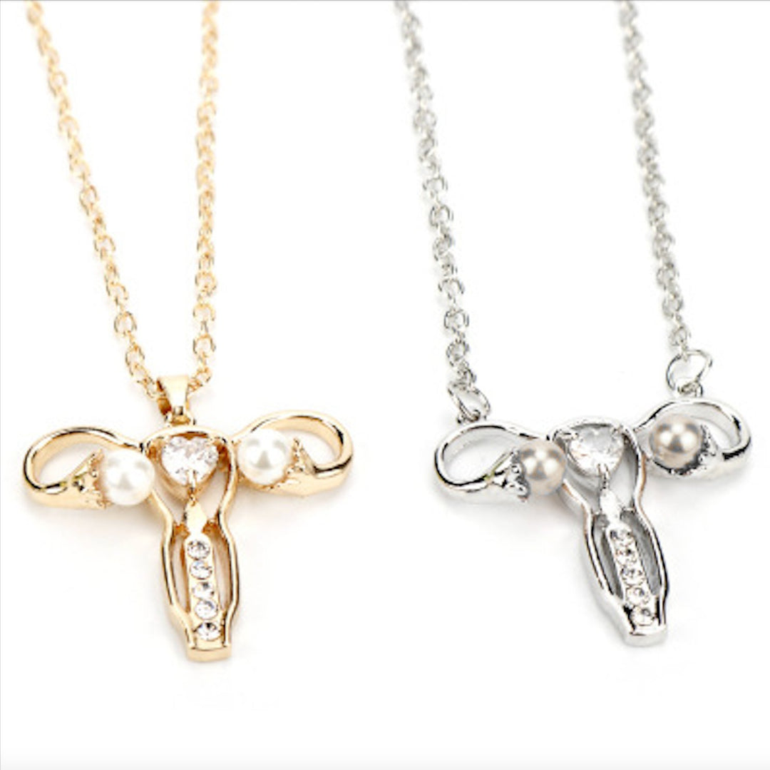 Uterus Necklace - Silver