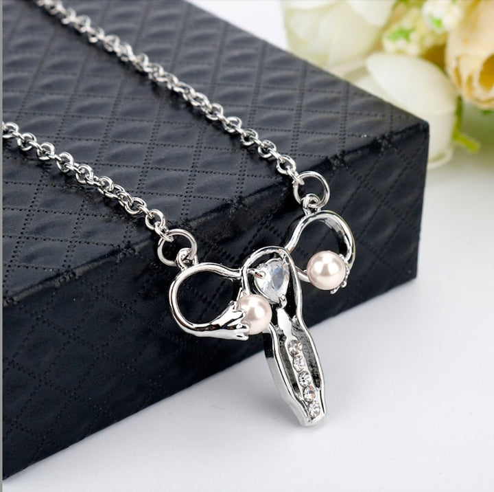 Uterus Necklace - Silver