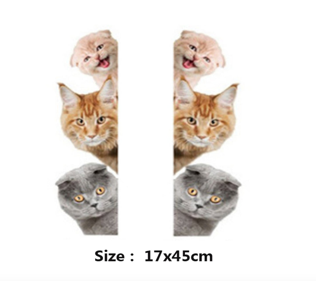 Three Cat Veterinary Wall Decal