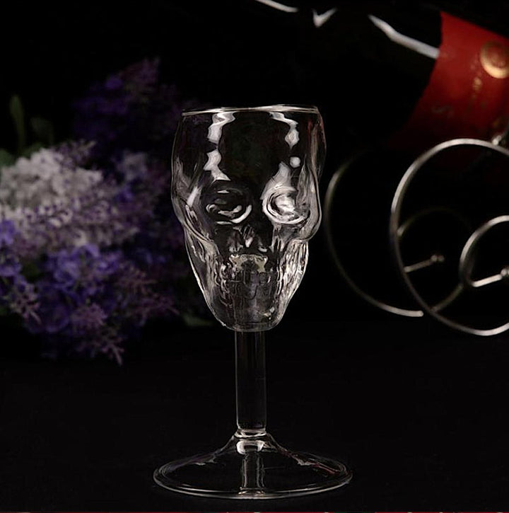 Skull Shaped Liqueur Wine Glasses x 4