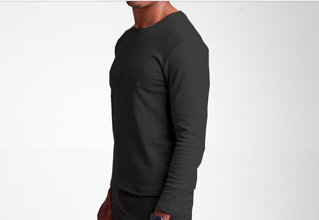 Mens Supreme-Soft Plus Thermal Base Layer Top - Black