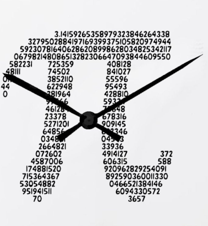 Teacher Maths Pi Symbol Wall Clock