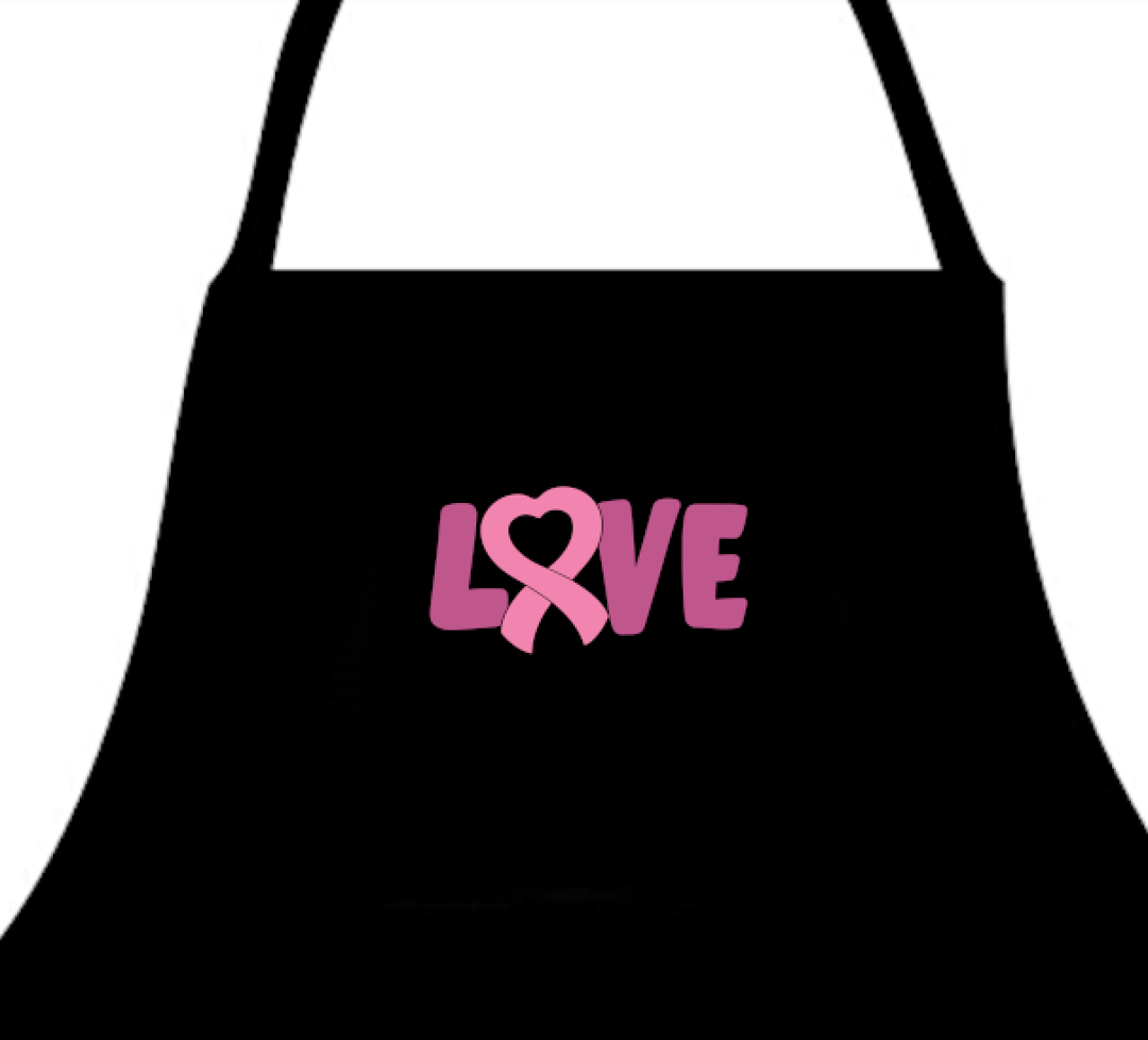 Faith Hope And Love Cancer Awareness Apron - A meaningful and stylish apron featuring an uplifting message, designed to promote cancer awareness and support those affected by cancer.