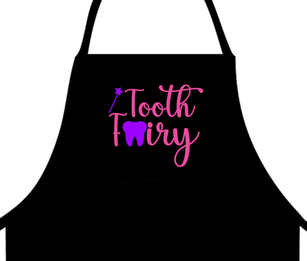 Tooth Fairy Apron, a fun and functional accessory for dental professionals, ideal for keeping clothing clean during child-friendly dental procedures.