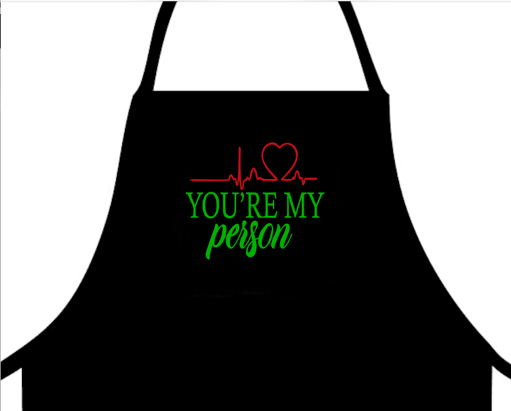 Fun 'My Person' Apron featuring a playful design, perfect for dog owners who enjoy cooking or baking, adding a personal touch to kitchen attire